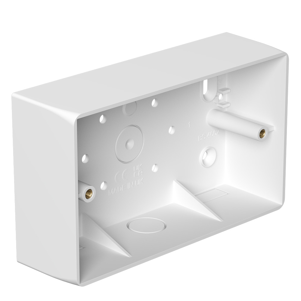 Marshall Tufflex Mini Trunking Surface Pattress Boxes 2 Gang 44mm