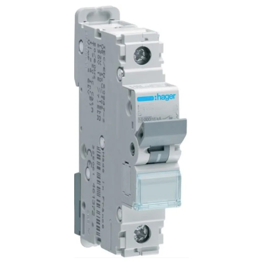 Image of Hager Invicta 3 NBN116A 16A MCB Single Pole Type B 10Ka