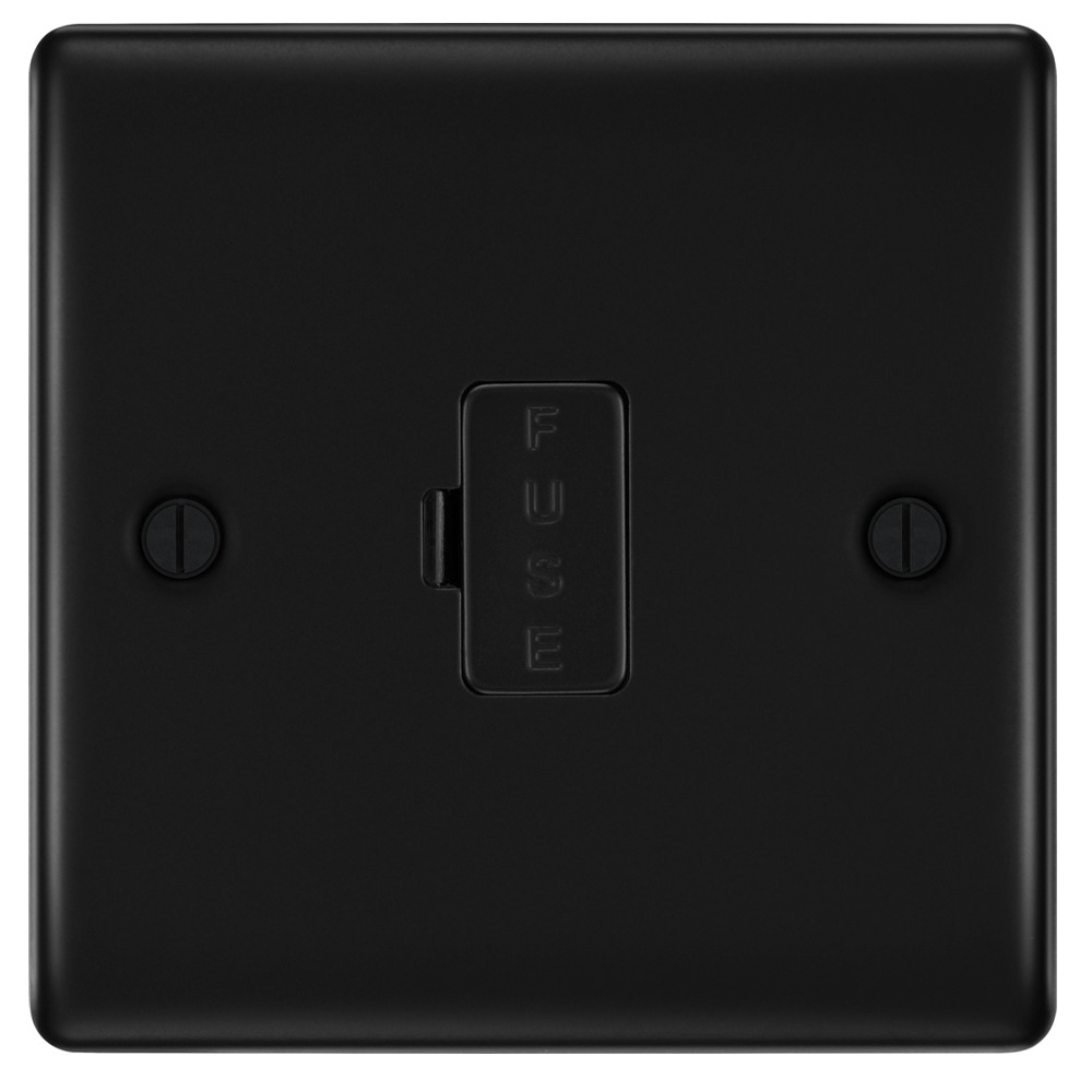 Image of BG Nexus Metal Unswitched Fused Spur 13A Matt Black