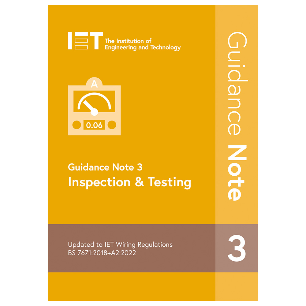 Image of NICEIC PIETGN3182 IET 18th Edition Inspection and Testing Guidance Note 3
