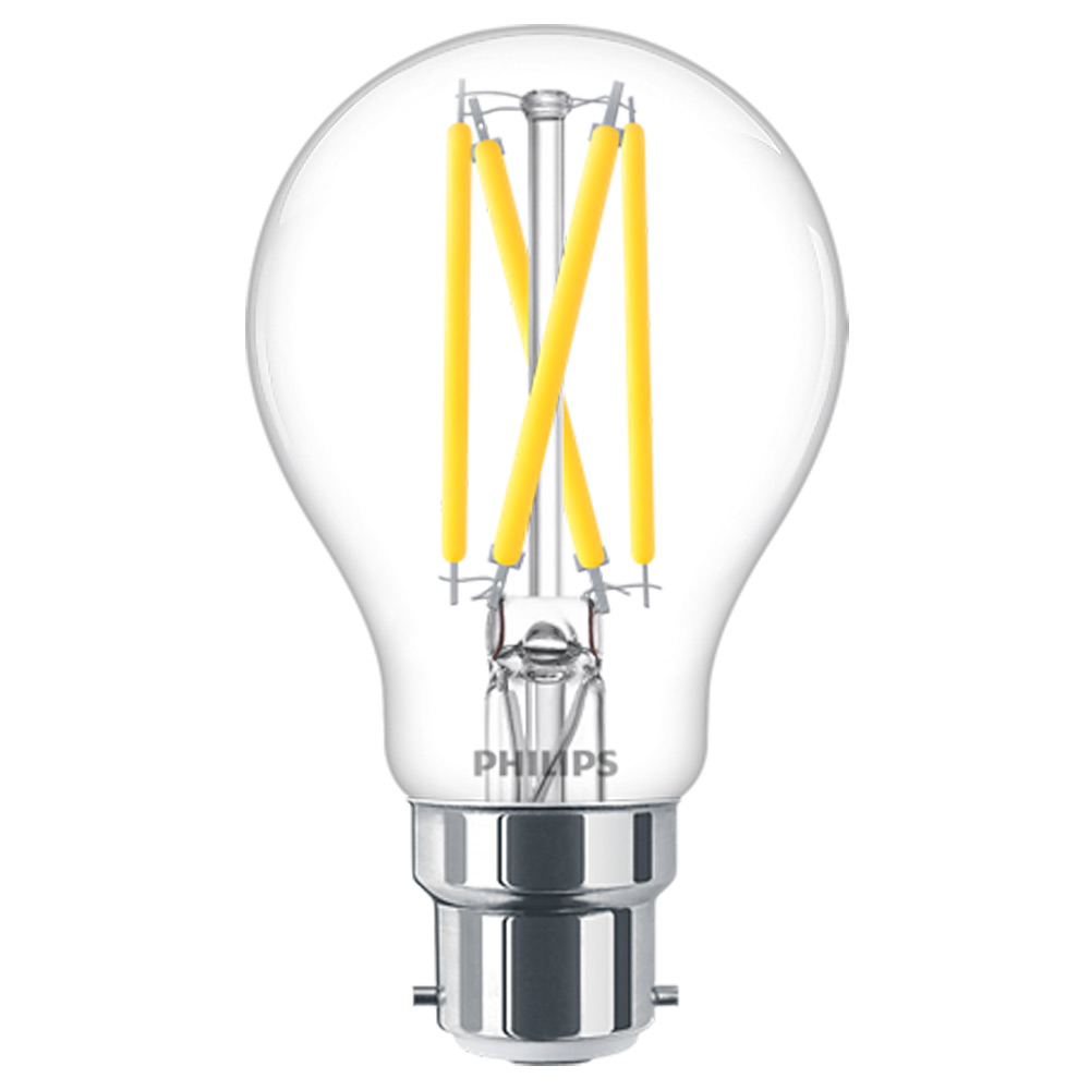 Imge of Philips Classic Filament 3.4W LED GLS Bulb Dimmable BC Warm White 2200K-2700K