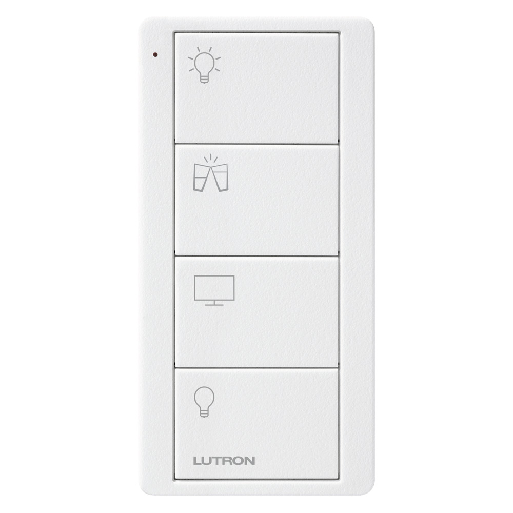 Image of Lutron PIco PK2-4B-TAW-P01 Scene 4 Button Living Room Keypad White