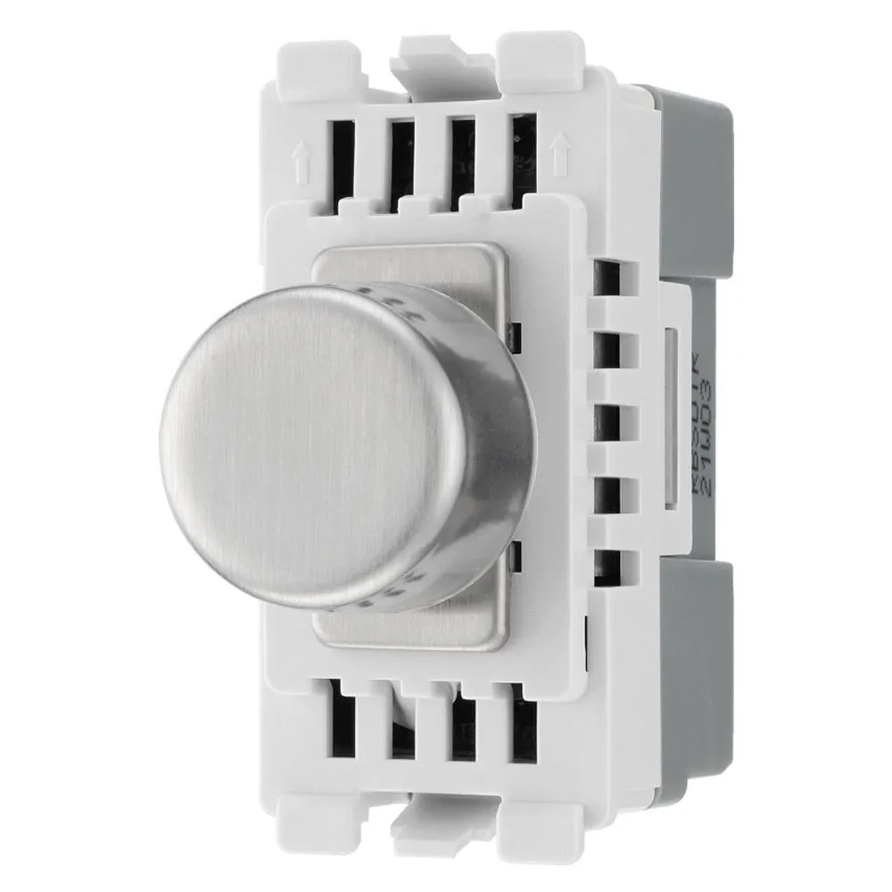 Image of BG Electric RDTR Push Dimmer Switch 200W LED 2 Way White
