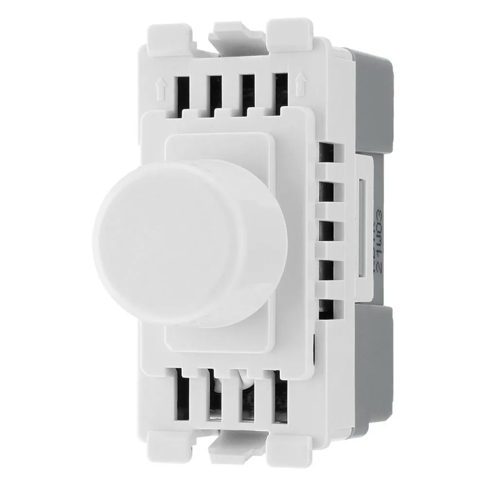 Image of BG Electric RDTR Push Dimmer Switch 200W LED 2 Way White
