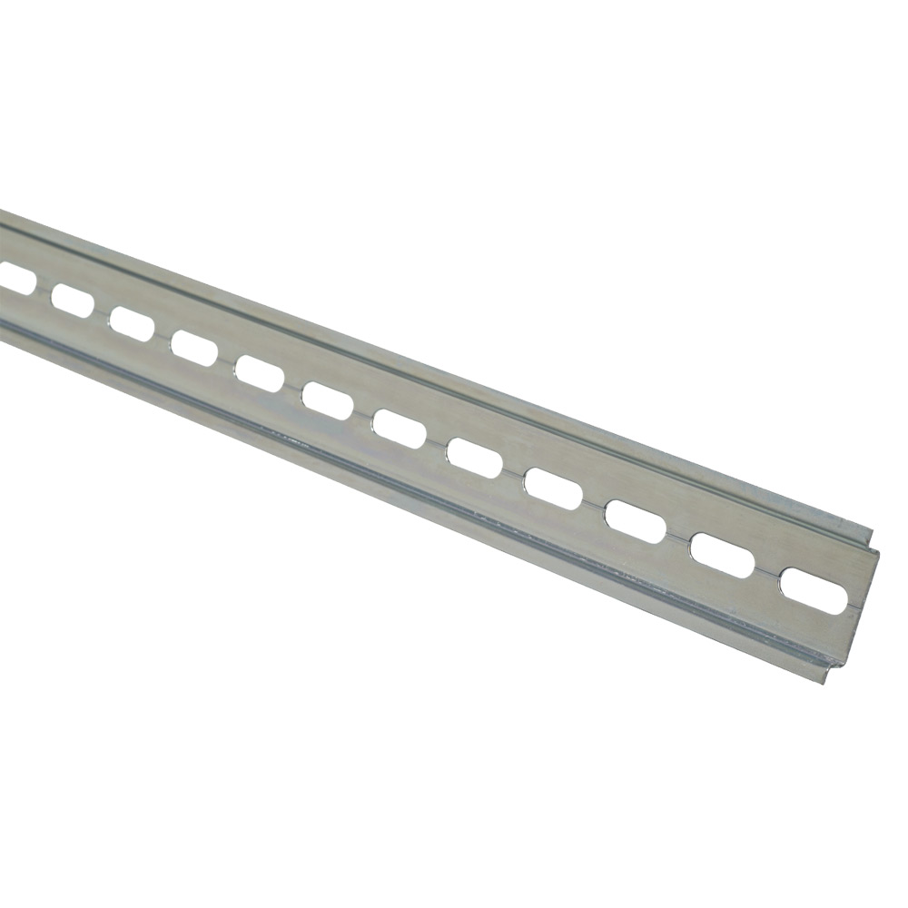 Image of Avenue Din Rail 35mm Wide Top Hat Slotted 2 metre Length