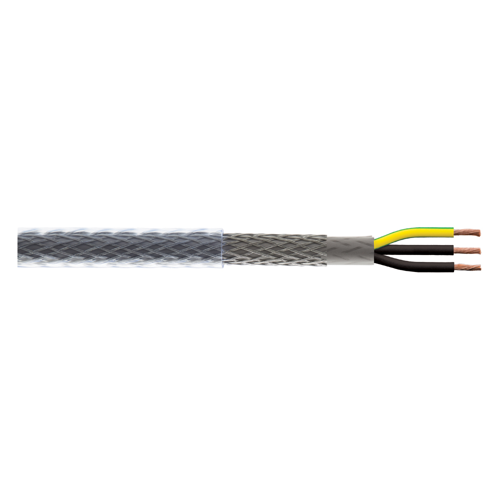 Image of 4mm 30A SY 3 Core Armoured Flexible Control Cable 1M Cut Length