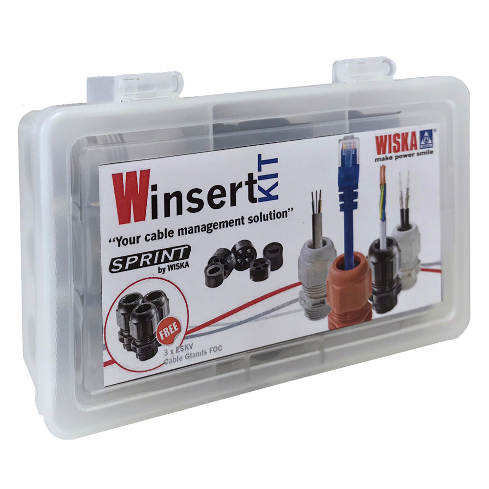 Image of Wiska WINSERTKIT Insert Kit Adapts Large 20mm Glands to Various Cables