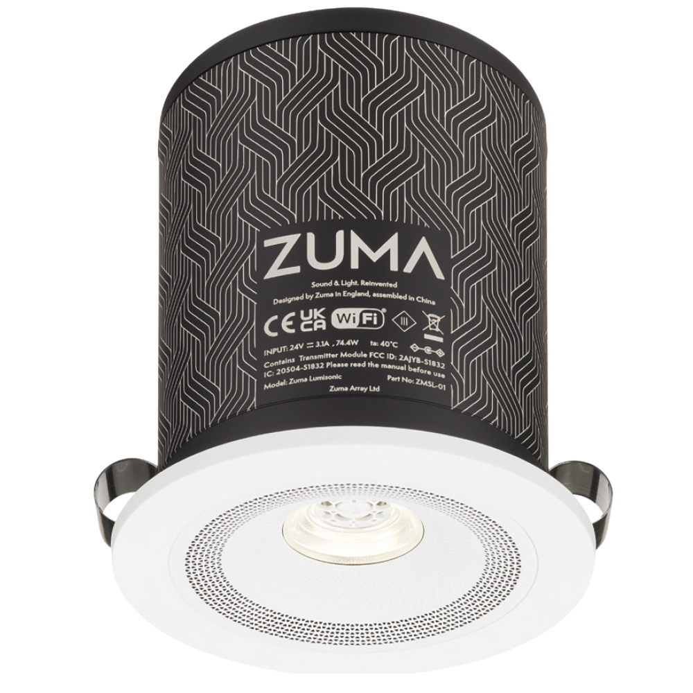 Zuma Lumisonic 75W Speaker and 6W Downlight