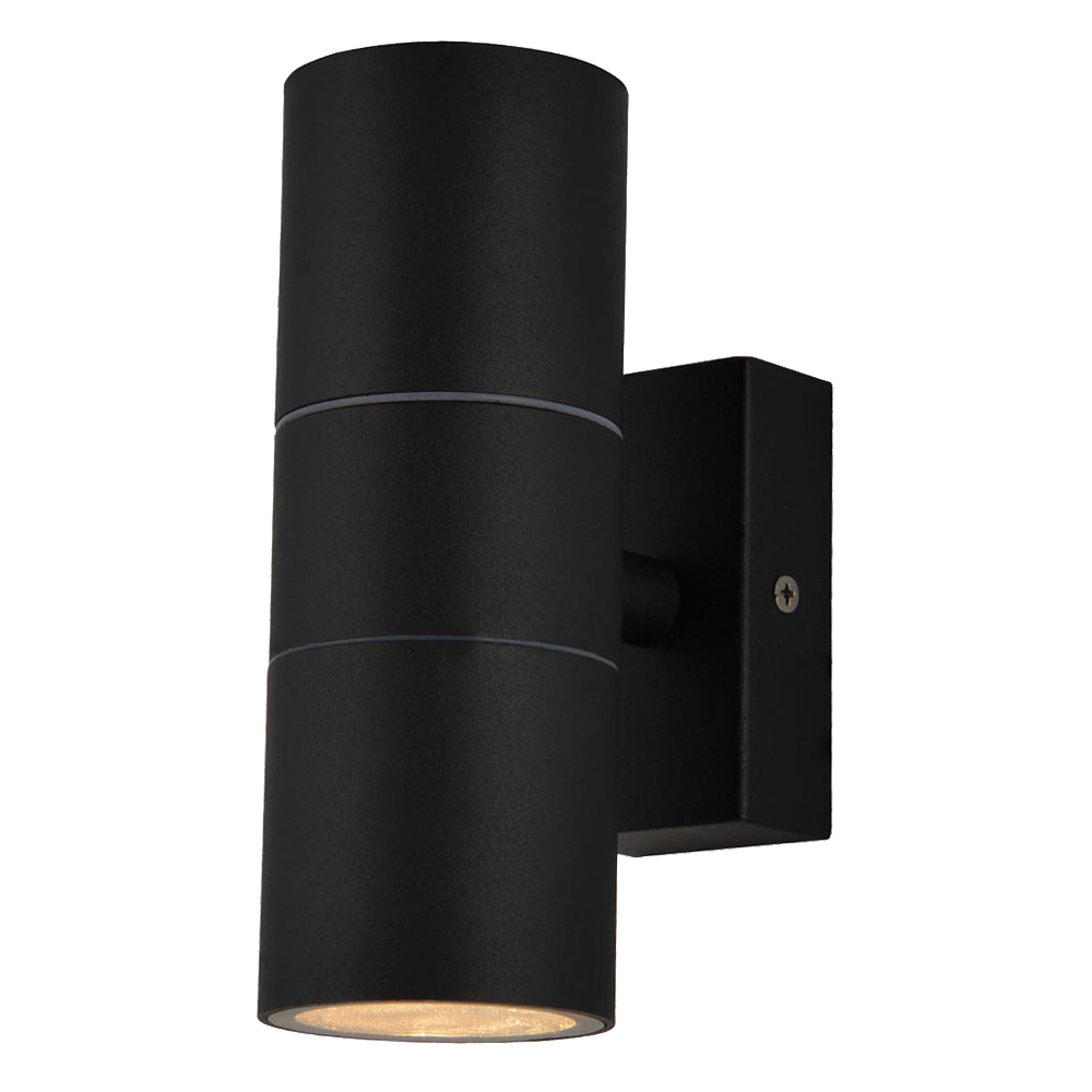 Image of Forum Zinc Leto Outdoor Wall Light GU10 Up and Down Black Steel