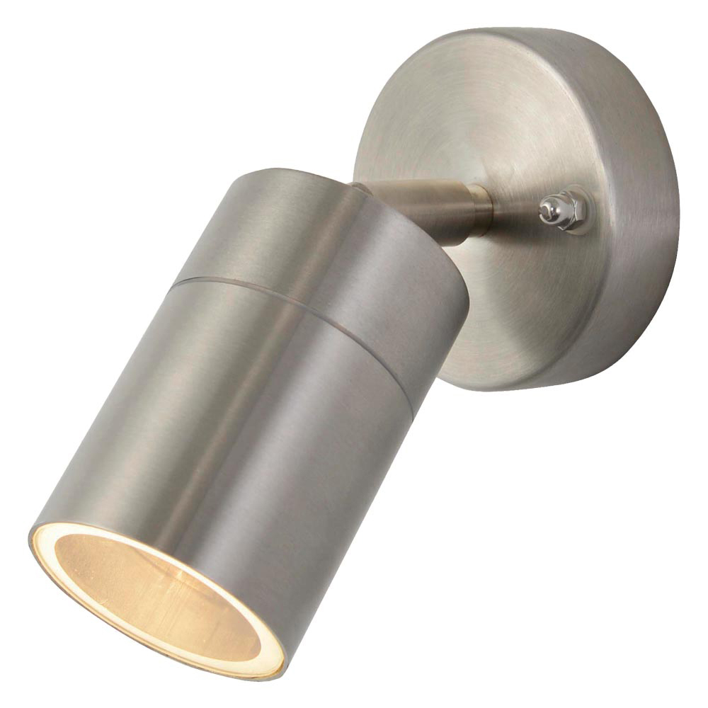 Image of Forum Zinc Leto Outdoor Wall Light GU10 Adjustable Spotlight Steel