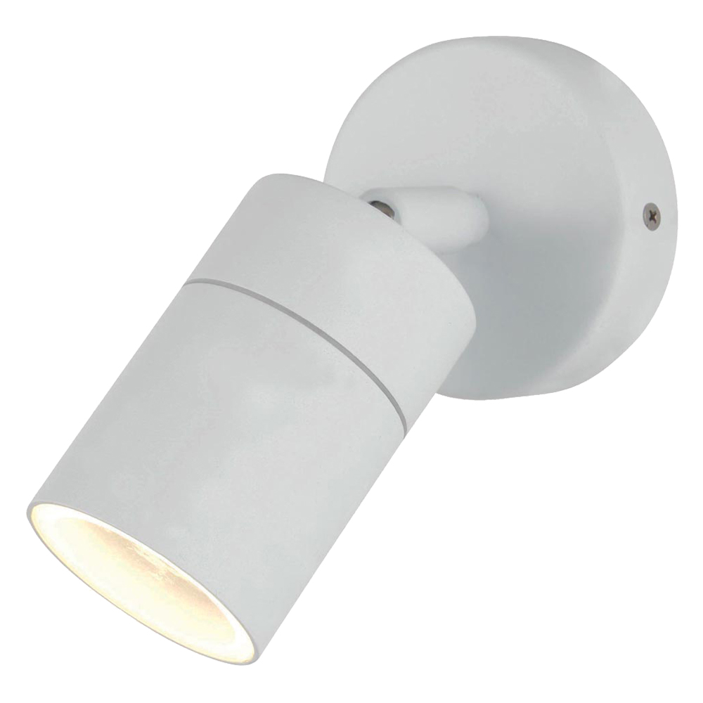 Image of Forum Zinc Leto Outdoor Wall Light GU10 Adjustable Spotlight White