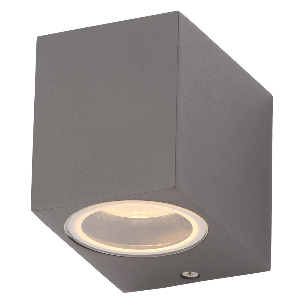 Image of Forum Fleet Outdoor Wall Light GU10 Square Up or Down Anthracite