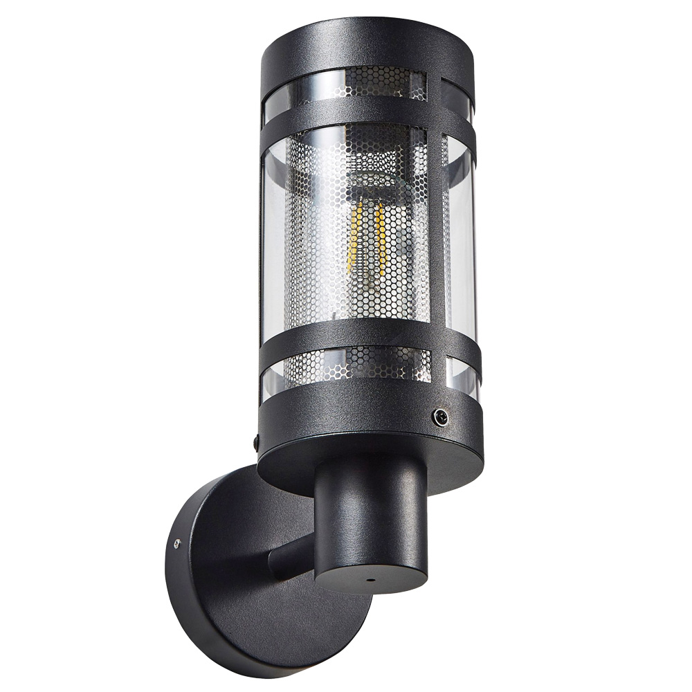 Image of Zink Gada Tubular Wall Light Black Silver Mesh