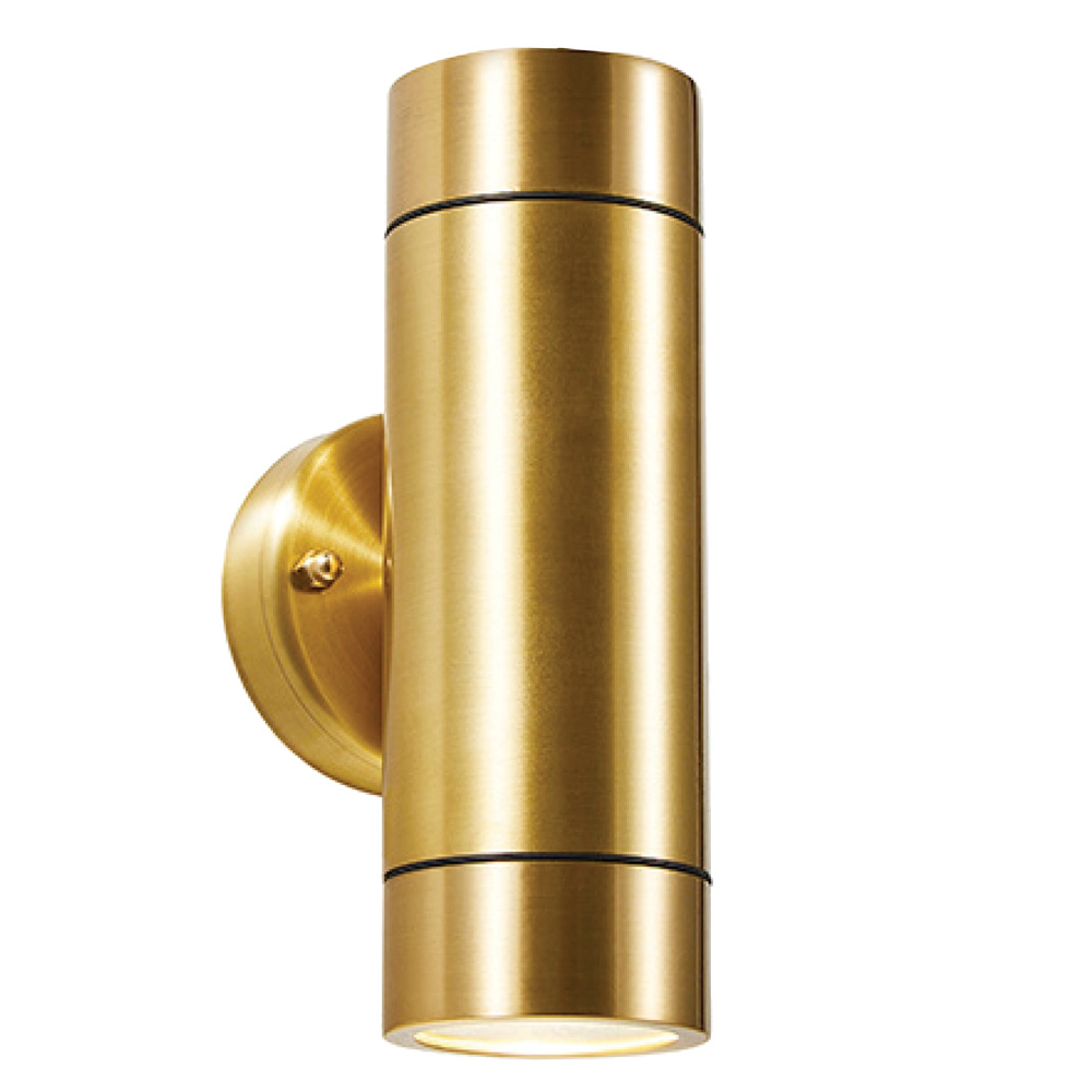Image pf Zink Brac Outdoor Up and Down Wall Light Brass 2x 7W 
