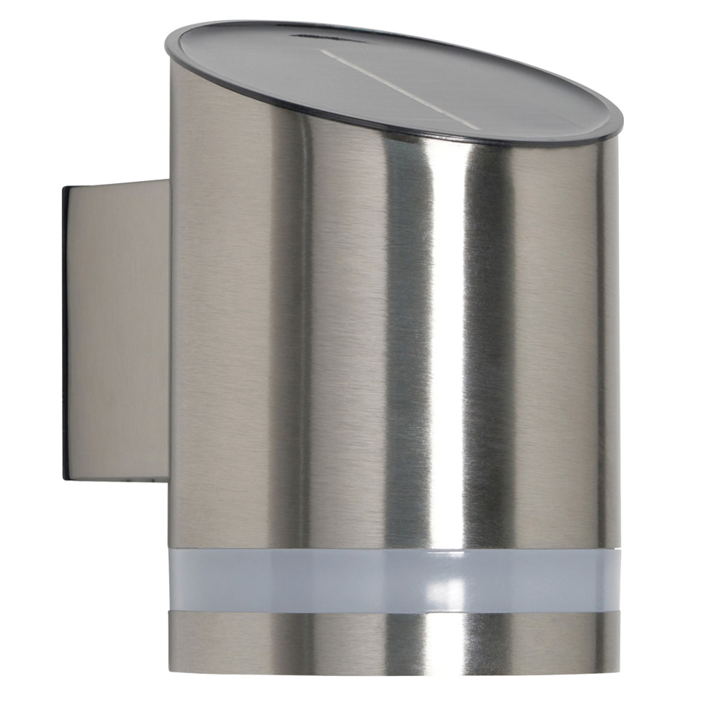 Image of Zink Trimdon LED Solar Wall Light Stainless Steel 1W