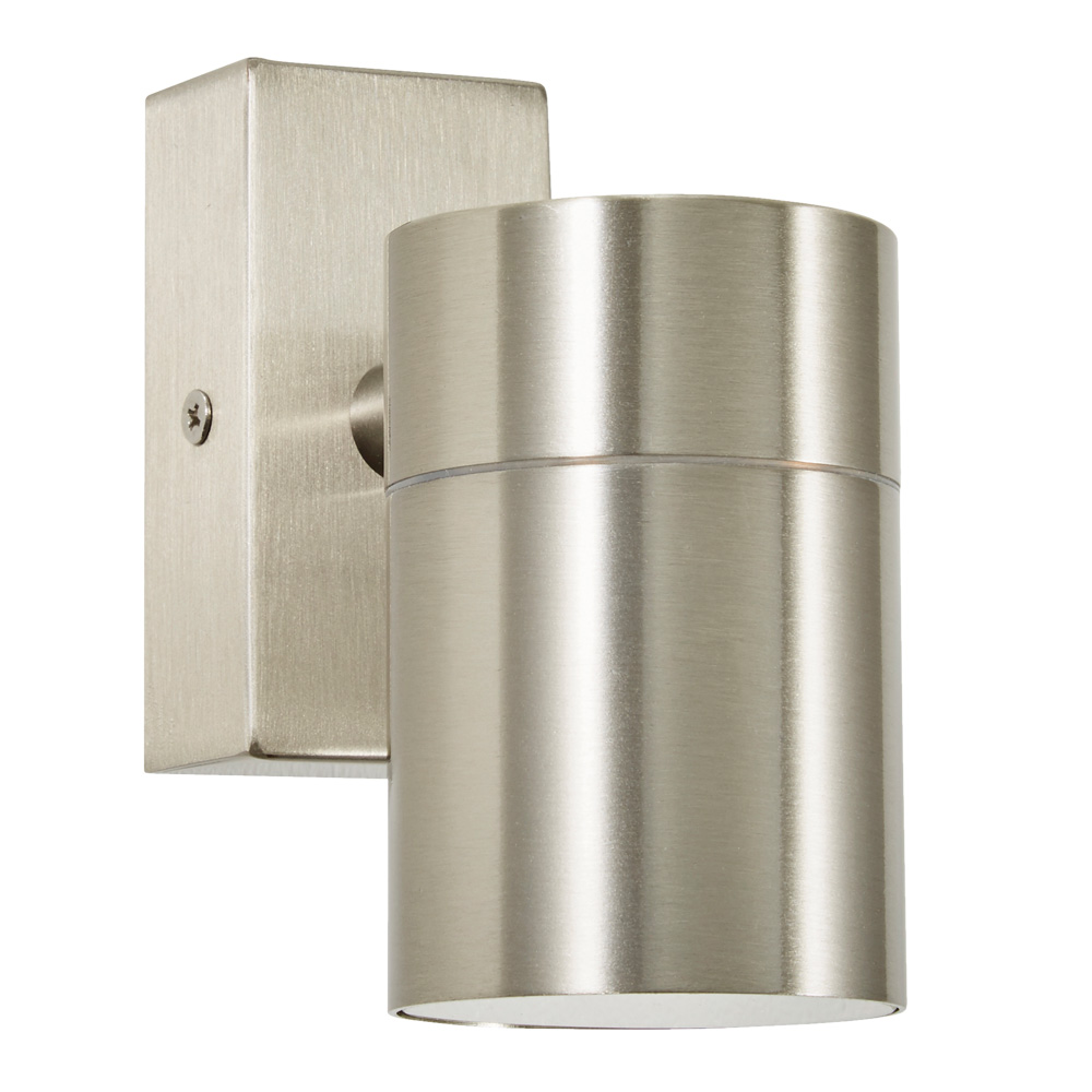 Image of Forum Zinc Leto Fixed Outdoor Wall Light Up or Down GU10 Spotlight Black